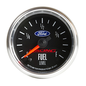 AutoMeter 880400 Ford Racing 2-1/16" Digital Stepper Motor Fuel Level Gauge, Programmable 0-280 Ohms Electric