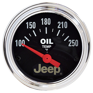 AutoMeter 880429 Jeep 2-1/16" Air-Core Oil Temperature Gauge, 100-250 F Electric