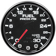 AutoMeter P31652 Spek-Pro 2-1/16" Fuel Pressure Gauge, 0-30 PSI, Black/Black Electrical