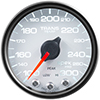 AutoMeter P34212 Spek-Pro 2-1/16" Transmission Temperature Gauge, 100-300 F, White/Black Electrical