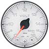 AutoMeter P344128 Spek-Pro 2-1/16" Voltmeter Gauge, 0-16V, White/Black Electrical