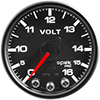 AutoMeter P34432 Spek-Pro 2-1/16" Voltmeter Gauge, 0-16V, Black/Black Electrical
