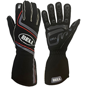 Bell Racewear ADV-TX Race Glove, SFI 3.3/5, Black/Red, Size X-Large