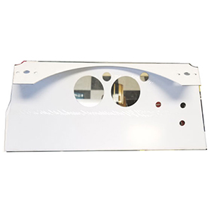 Bicknell Dash Panel With Pre-Cut Holes, White