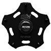 Bicknell Aluminum Black Wide 5 Hub With Cap