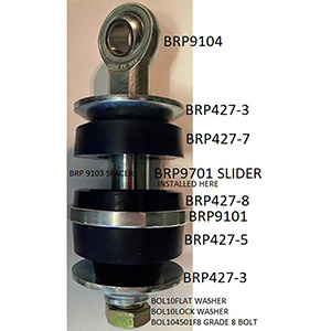 Bicknell Triple Biscuit Torque Arm Assembly For BRP9701 Slider