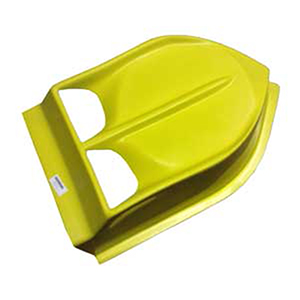 Bicknell Short Fiberglass Hood Scoop, Yellow