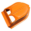 Bicknell Short Fiberglass Hood Scoop, Orange