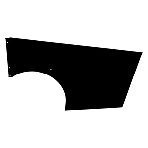 Bicknell Left Side Lower Quarter, 3" Taller, Black