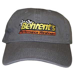 Charcoal Velcro Back Hat Behrent's Performance Warehouse Embroidered-Unstructured