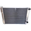 BSC 28in x 19in GM Double Pass Aluminum Radiator - Top Right Inlet / Angled Bottom Right Outlet