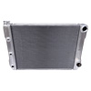 BSC 28in x 19in GM Double Pass Aluminum AN Fitting Style Radiator - Top Right Inlet / Angled Bottom Right Outlet