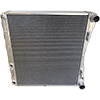 BSC 23.5in x 23.5in x 3.5in Northeast DIRT Modified Double Pass Aluminum Radiator w/ Mounts - Top Right Inlet / Bottom Right Outlet