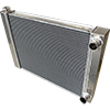 BSC 28in x 19in GM Double Pass Aluminum Radiator - Top Right Inlet / Angled Bottom Right Outlet