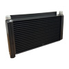 BSC Black Coated Lightweight Oil Cooler, 15.5" x 9" With 1" Flanges