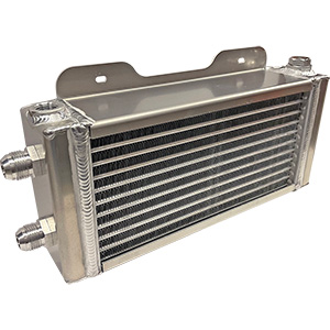 BSC 15in x 6.5in x 3 1/4in Double Pass Deck Mount Oil Cooler - (2) -12AN, (1) 1/2in NPT