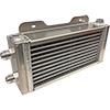 BSC 15in x 6.5in x 3 1/4in Double Pass Deck Mount Oil Cooler - (2) -12AN, (1) 1/2in NPT