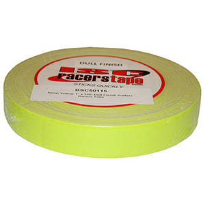 BSC 1in x 150ft Gaffers Neon Yellow Dull Finish Racers Tape