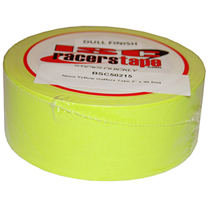 BSC 2in x 75ft Gaffers Neon Yellow Racers Tape