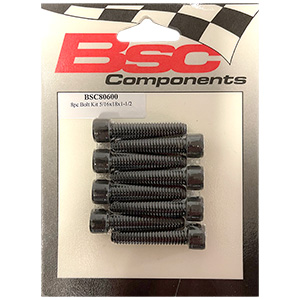 BSC 8 Piece 5/16-18 x 1 1/2in Aluminum Tube Rear Spindle Bolt Kit