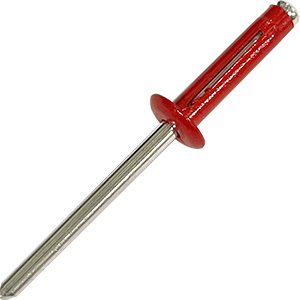 BSC 3/16" Diameter x 3/8" Grip x 3/8" Head Exploding Red Rivets - Box of 250