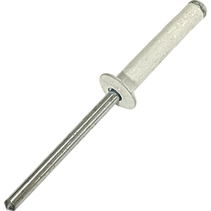 BSC 3/16" Diameter x 3/4" Grip x 3/8" Aluminum/Steel Head White Rivets - Box of 250