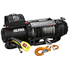 Bulldog 15000lb Alpha Truck Winch, Synthetic rope, hawse fairlead