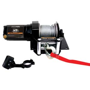 Bulldog 2000lb ATV Winch with Mini-Rocker Switch, Mounting Channel, Roller Fairlead