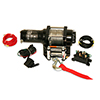 Bulldog 2500lb ATV Winch, with Mini-Rocker Switch, Mounting Channel, Roller Fairlead