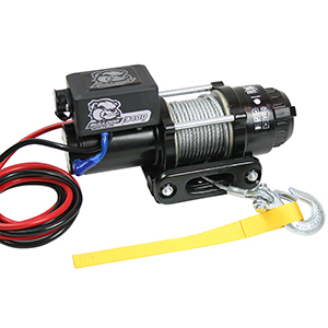 Bulldog 3400lb Trailer/Utility Winch, 45' Wire Rope, Roller Frld, Mnt Plate