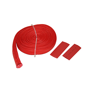 Bulldog Wire Sheathing, high heat fiberglass 14mm x 25ft (1/2") red