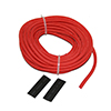 Bulldog Wire Sheathing, high heat fiberglass 5mm x 25ft (3/16") red