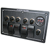 Bulldog 5-Switch Voltmeter Panel w/Breakers