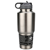 Bulldog 30oz 304 Stainless Tumbler- double wall with screw-on flip-up straw lid