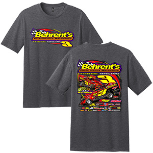 Behrent's Three Racing Mat Williamson T-Shirt, Charcoal, Size Medium