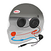 Bell GT6 Titanium-4C/EC 6 3/4 (54) SA2020/FIA8859 With IMSA Helmet Radio Kit With Ear Cups & Speakers