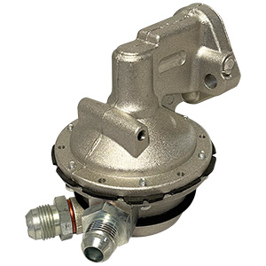 CV Products Cast Small Block Chevy Fuel Pump - 10AN In / 8AN Out, Steel Fittings, 45Gph @ 7.5-8.0Psi