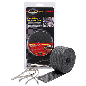 DEI Pipe Wrap & Ties Kit - 2in x 25ft - Black
