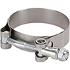 Wide Band Clamp - 2.25in to 2.56in - Stainless Steel (1-pack)