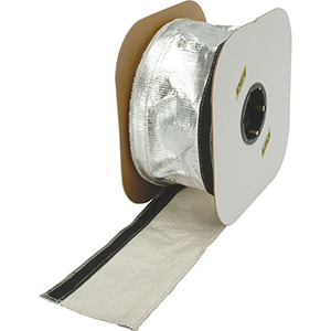 Heat Shroud Aluminized Sleeving - 1/2in to 1-1/4in I.D. x 50ft Spool