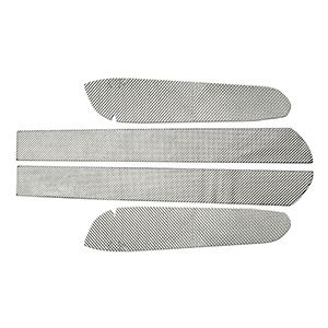 Corvette C6 Transmission Tunnel Side Shields Kit (4-pc + Roller)