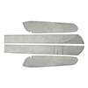 Corvette C6 Transmission Tunnel Side Shields Kit (4-pc + Roller)
