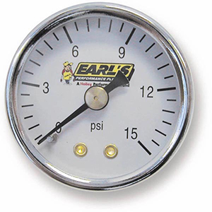 Earl's Fuel Pressure Gauge, 15 PSI