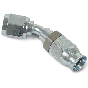 Earl's 45&deg; Steel Tube Speed-Seal Adjustable Hose End, Size -4 AN