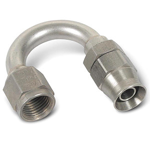 Earl's 180&deg; Stainless Tube Speed-Seal Adjustable Hose End, Size -6 AN