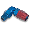 Earl's 90&deg; Swivel-Seal Hose End , 1/2" NPT Male to -10 Hose, Red/Blue