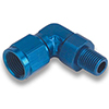 Earl's 90&deg; -3 AN Female to 1/8" NPT Swivel, Blue