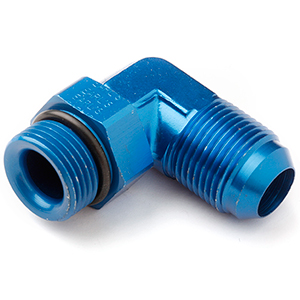 Earl's Radiused Fuel Pump & Regulator Fitting, -8 AN Male to 3/4"-16 Swivel