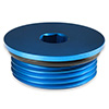 Earl's -12 AN Port Plug with O-Ring Seal, Blue Anodized Aluminum