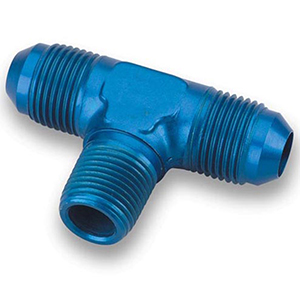 Earl's -12 AN Male T-Adapter to 3/4" NPT on Branch